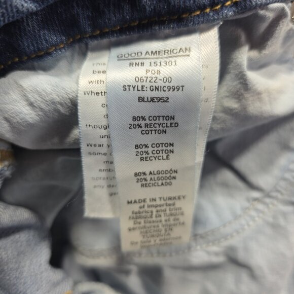 Good American Jeans Womens Size 18 Medium Wash Good 90's Straight Leg GNIC999T - Picture 6 of 10